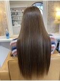 アッシュベージュストレート