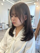 ポーチバイハニー オモテサンドウ(PORCH by HONEY omotesando)&nbsp;内巻きフェイスレイヤー×シアーグレージュ