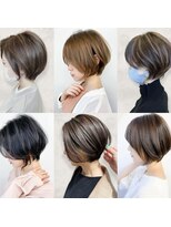 ビジョルノ つくばみどりの店(Begiorno)&nbsp;20代30代透明感暗髪アッシュブルーグレージュ丸みボブ