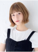 【La fith】ケアブリーチ×切りっぱなしボブ×重めバング