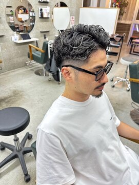 フラッグヘアー 博多駅前店(Flag HAIR) メッシュキャップ　ブリーチ　フェザーパーマ　ニュアンスパーマ
