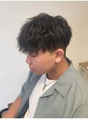 刈り上げショートマッシュツイストスパイラルパーマ