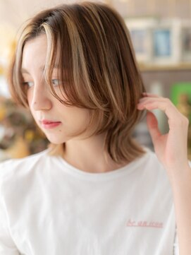 カバーヘア ブリス 戸田公園西口店(COVER HAIR bliss) インナーハイライト韓国風マッシュウルフc6戸田公園30代40代!