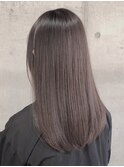 チョコレートブラウン髪質改善ストレートヘア内巻きワンカール