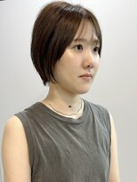 トレヘアー 京都 烏丸(tRe hair)&nbsp;ばっさりマッシュショート　チョコレートブラウン