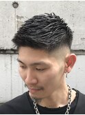 横浜西口メンズベリーショート刈り上げフェードツーブロック30代