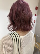 ヘーゼル 博多(HAZEL.)&nbsp;ボブ／ピンクベージュ／ハイトーンカラー／血色カラー