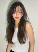 ロングレイヤー/レイヤーカット/韓国風ヘア/ハッシュカット
