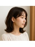 大人ナチュラル ミディアムボブ 20代 30代 40代 50代 60代