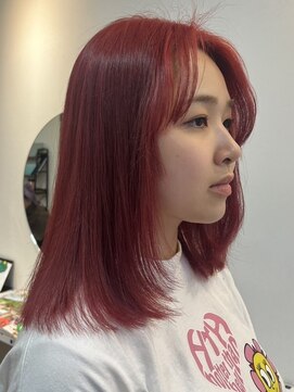 ラック 津田沼(LUCK) ボルドー/ボルドーピンク/顔周りレイヤー/ふんわりミディアム