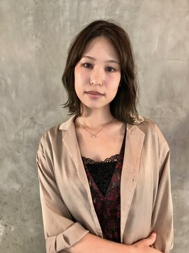 ヘルベチカ・ヘア(Helvetica hair) [helvetica hair] khaki ミディ