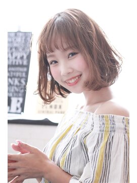 ニスル センター南店(NISURU） ミルクブラウン/ダークパープル/ナチュラルショート/夏/センター