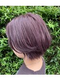 アメジストカラー/ショートボブヘルシースタイル　見良津