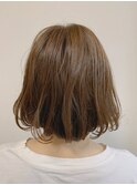ゆるふわボブ×ベージュブラウン/30代40代50代