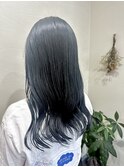 【ブルーブラック】ブリーチなし ブルー ブラック 艶カラー 鹿沼