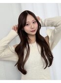 小顔韓国風顔周り/似合わせくびれ巻き/透明感グレージュ