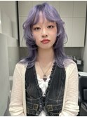 ウルフカット/ラベンダーカラー/姫カットレイヤー/ウルフ