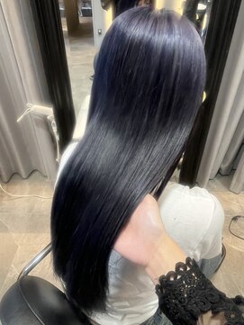 ロロネー 中津(Lolonois) 【Lolonois中津】ケアブリーチ×ネイビーブルー