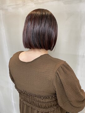 フレーム なんば店(FRAME) △チェリーブラウン×ボブ