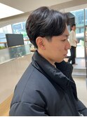 メンズヘアメンズショートシークレットパーマ毛流れショート
