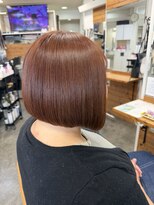 グロウアップバイトゥエンティーフォー 稲葉(glow up by24) 艶感ブラウンのまとまりボブ