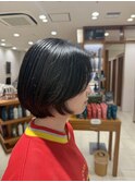 伸ばしかけショートボブ艶感ナチュラル