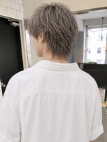 ブルー(BLUE) men's メンズカット ウルフカット シルバーグレー【mt___213r】