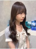韓国レイヤー/顔周りカット/骨格似合わせ/マロンブラウン/府中