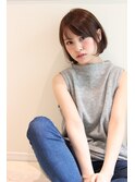 黒髪シースルーバング☆可愛い小顔ボブ