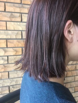 インビテーション(invitation) 【透明感カラー】イルミナピンクパープル切りっぱなし外ハネボブ