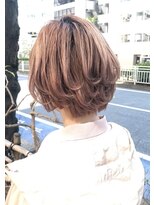 ヘアーラウンジトリップ(hair lounge TRiP) 【大人ショート】ボリュームパーマひし形ショートスタイル