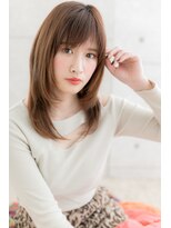 ミック 日暮里店(miq)&nbsp;シースルーバングが大人かわいい…前下がりネオウルフレイヤーa