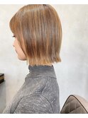 【吉祥寺美容室lond】ショコラベージュ外ハネカールボブルフ