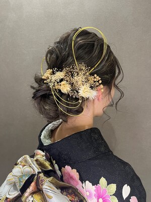 【早朝ヘアセット着付け可能◎】褒められHairで気分を上げて♪2024年度成人式などご予約受付中☆