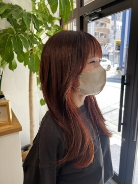 テン 京急川崎店(ten) オレンジブラウン×インナーカラー