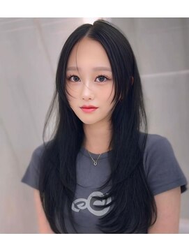 コア 銀座(COA) 小顔レイヤー　前髪顔周り　髪質改善縮毛