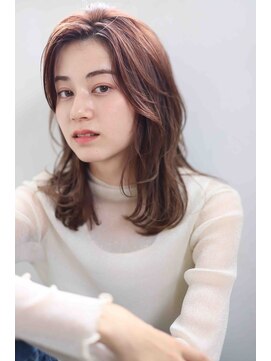 アボヘアー(Abo hair) 大人可愛いミディアムヘアナチュラルモード＊マロンベージュ