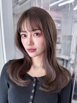 フィヴェント(Fivent) メルティカラー似合わせカットフェミニンロング韓国レイヤー