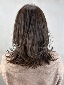 アルバム 銀座(ALBUM GINZA) 似合わせカットマロンベージュフェミニンロング_ba496401