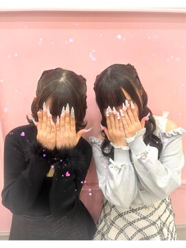 リアン(lien) おそろいヘアメ☆あみあげハーフツイン♪