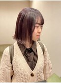 結べるボブ20代30代40代外はね×ナチュラル×小顔×切りっぱなし