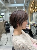 ミニウルフレイヤーカット顔周りカット前髪カットショート/大宮