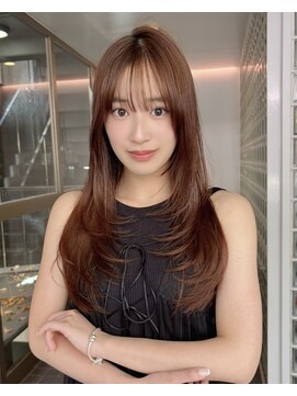 フィルムス 表参道(FILMS) 暗めカラー/姫カットレイヤー/マロンベージュ/くすみベージュ