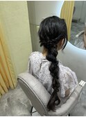 サイド編みおろし