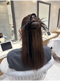 ブリーチなしカラー/ヘアアレンジ/ヘアセット/福岡/10代20代30代