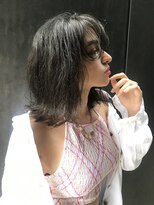 カゼ ダイカンヤマ Kaze DAIKANYAMA&nbsp;黒髪ミディアム外はねBOB