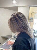 タイドヘア 茨木店(TIDE HAIR)&nbsp;バレイヤージュ×ホワイトグレー