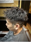 ショートパーマ　波巻きパーマ