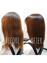 エクラートリアン 藤沢店(ECLART Lien)&nbsp;弱酸性GMT縮毛矯正ビフォーアフター