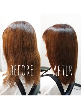 エクラートリアン 藤沢店(ECLART Lien) 弱酸性GMT縮毛矯正ビフォーアフター